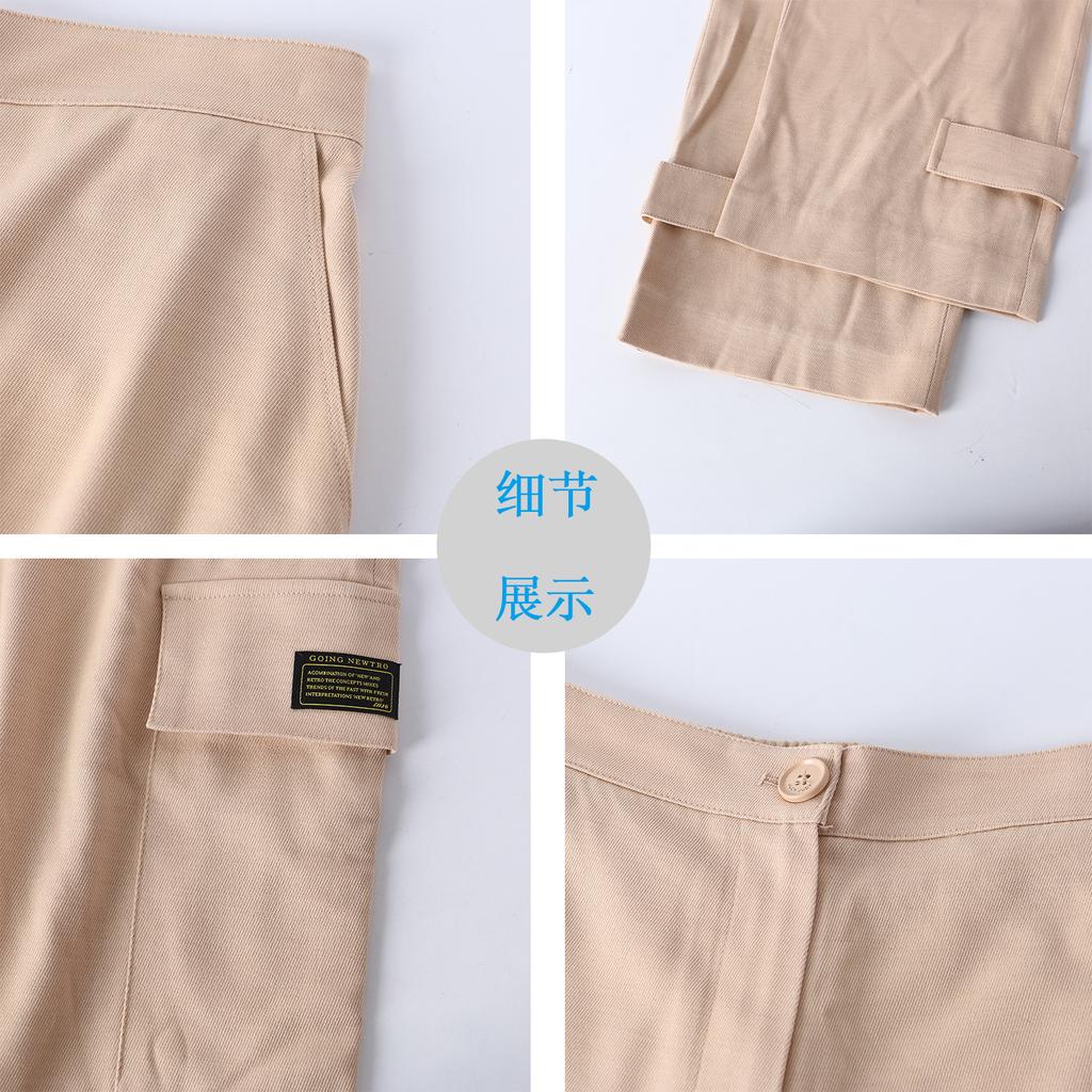 Versatile and minimalist casual pants with versatile temperament [Please refer to the size chart for Korean brand selection]