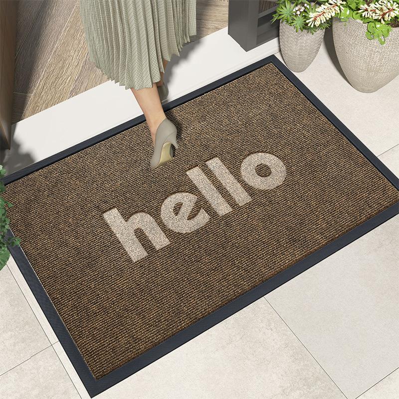 Modern Simple Rubber Floor Mat Polyester Commercial Hotel Supermarket Dust Carpet Entrance Door Door Mat