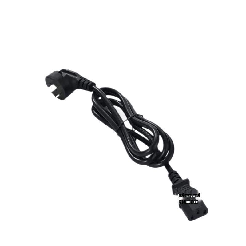 Universal Three-Flat Pin to IEC C13 Power Cord for Computers, Servers, Kettles, and More