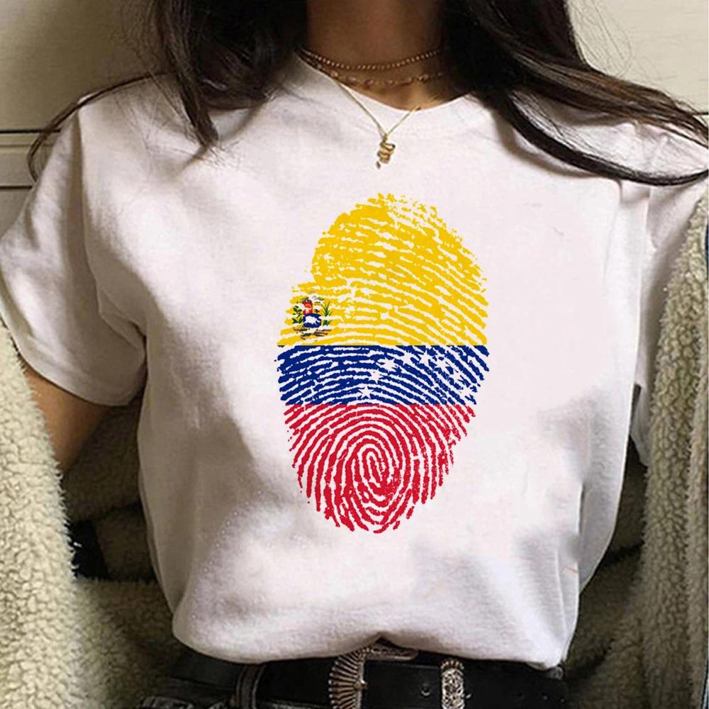 Venezuela T-Shirt Damen Designer Streetwear Y2K T-Shirt Mädchen Streetwear Kleidung