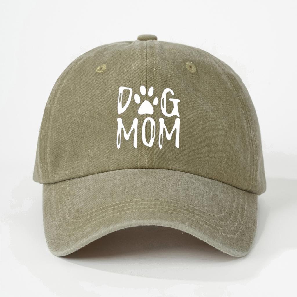 Dog Mom Printed Pattern Baseball Hat for Vintage Dog Lover's Hat Gift Multi Functional Sunscreen and Sunshade