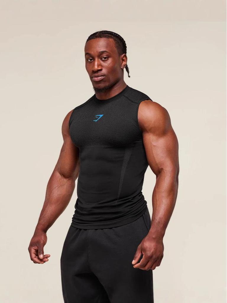 Gymshark Men's Full-Sleeve Breathable Running Vest Top