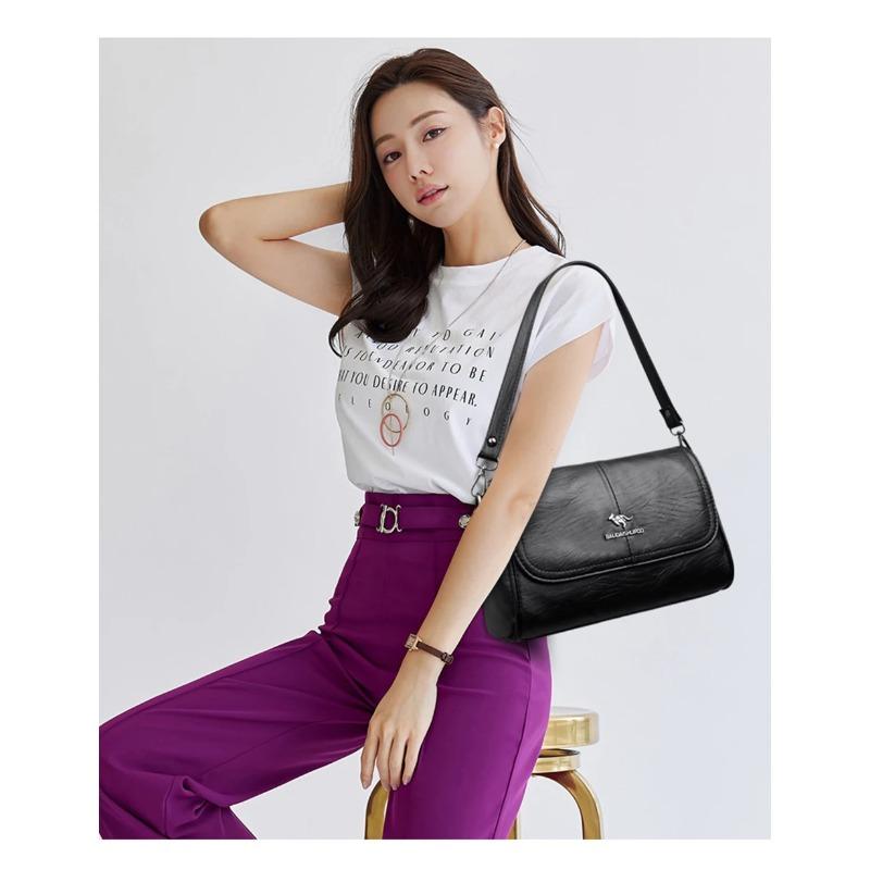 Geantă crossbody pentru femei din piele PU moale de înaltă calitate, geantă de umăr la modă pentru femei potrivită pentru uz zilnic, cumpărături, navetă