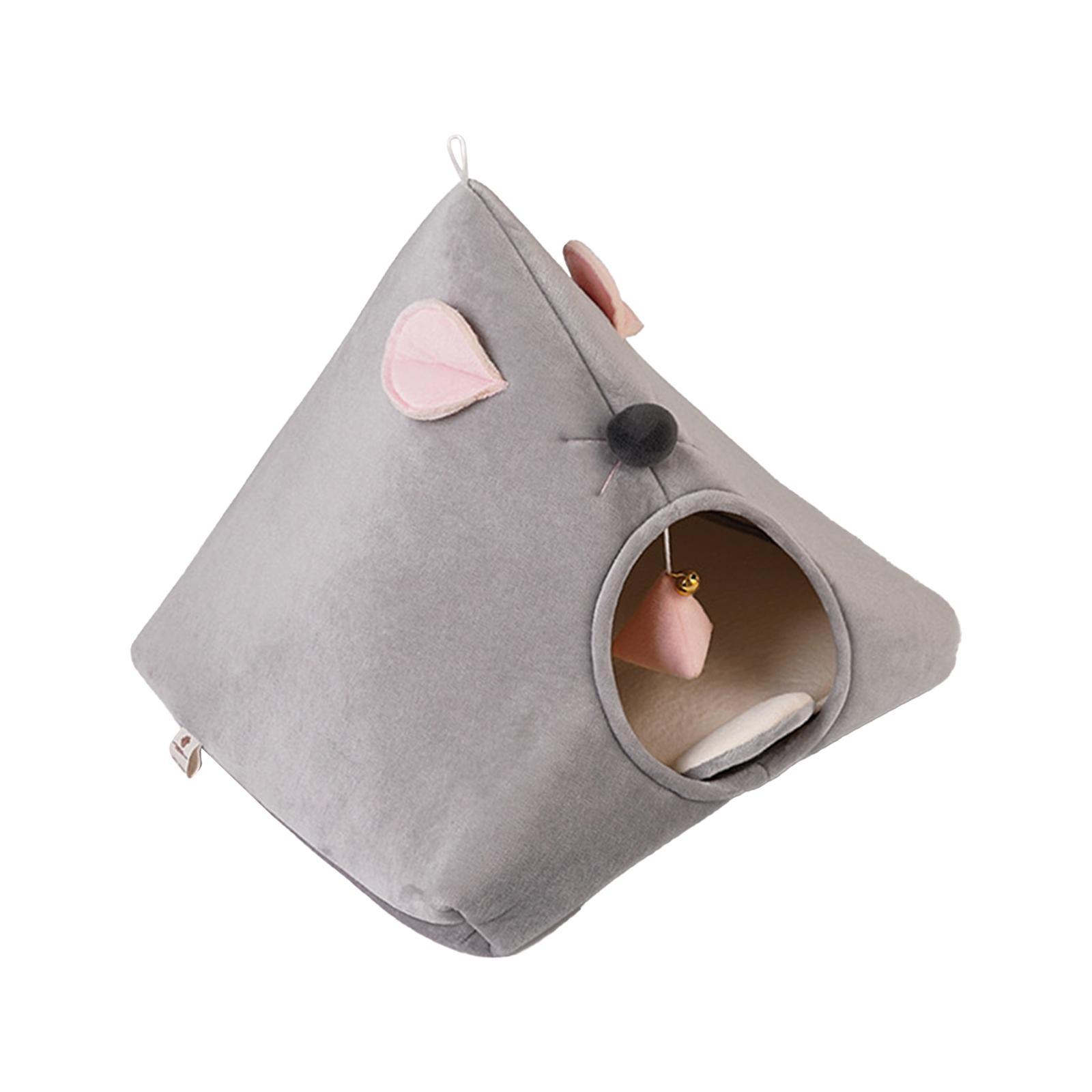 

Кошачья кровать, пещера, успокаивающая, уютная, спящая, будка для кошек в помещении, полузакрытое гнездо для кошек, укрытие для домашних кошек, палатка для кошек для котят, кошек, щенков и собак серый