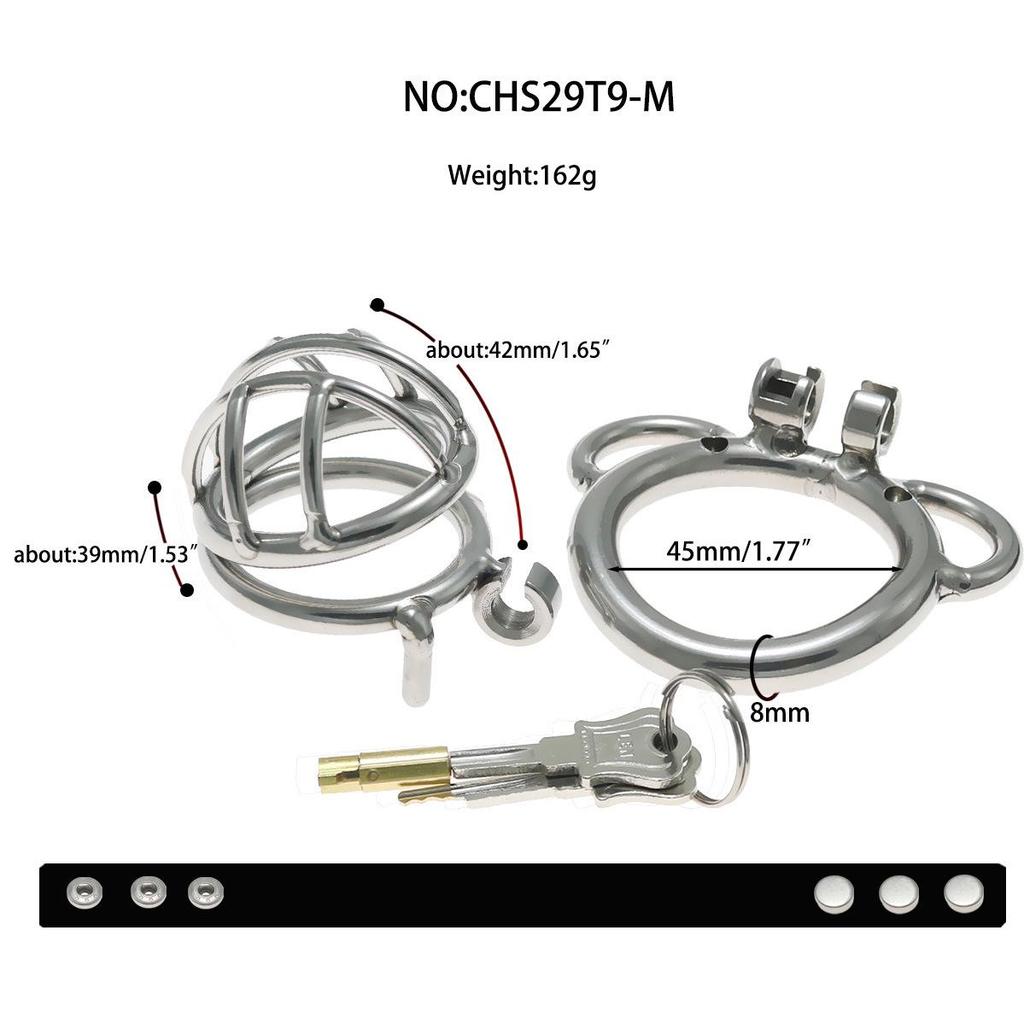 Xugu Yu Stainless Steel Chastity Lock Male Restraint Cage