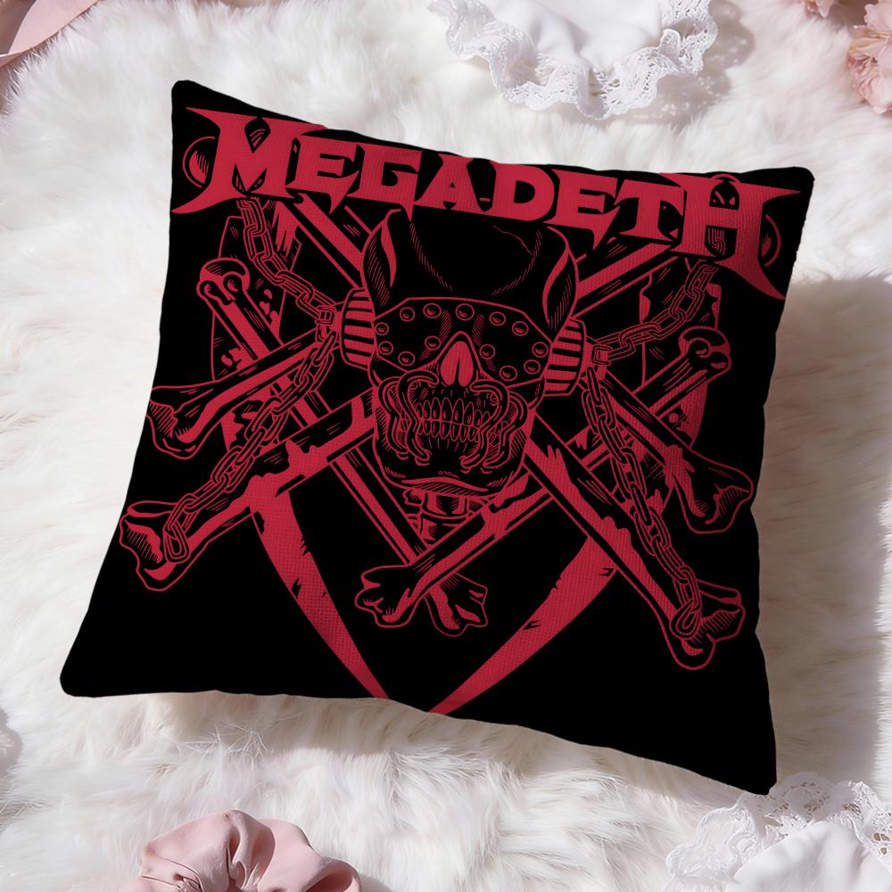 Band Megadeths Cushion Cover Premium Comfort Reversible Pillow Cove -Two in One Design for Any Room & Car Interior