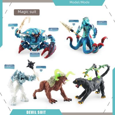 Westliches Kampf-Warcraft-Modell: Wasser-Krabbe, Oktopus, Eis-Dämon, Stein-Kuh, Schwarzer Panther, Mythischer Ritter Ornamente