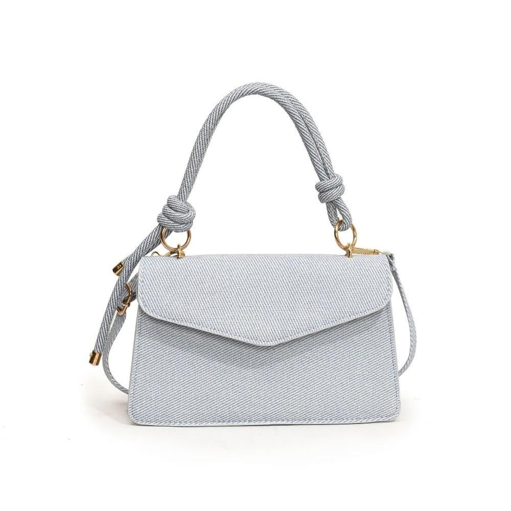 Lightweight Knotted Rope Detail Handbag Stylish Square Crossbody Purse Daily Use