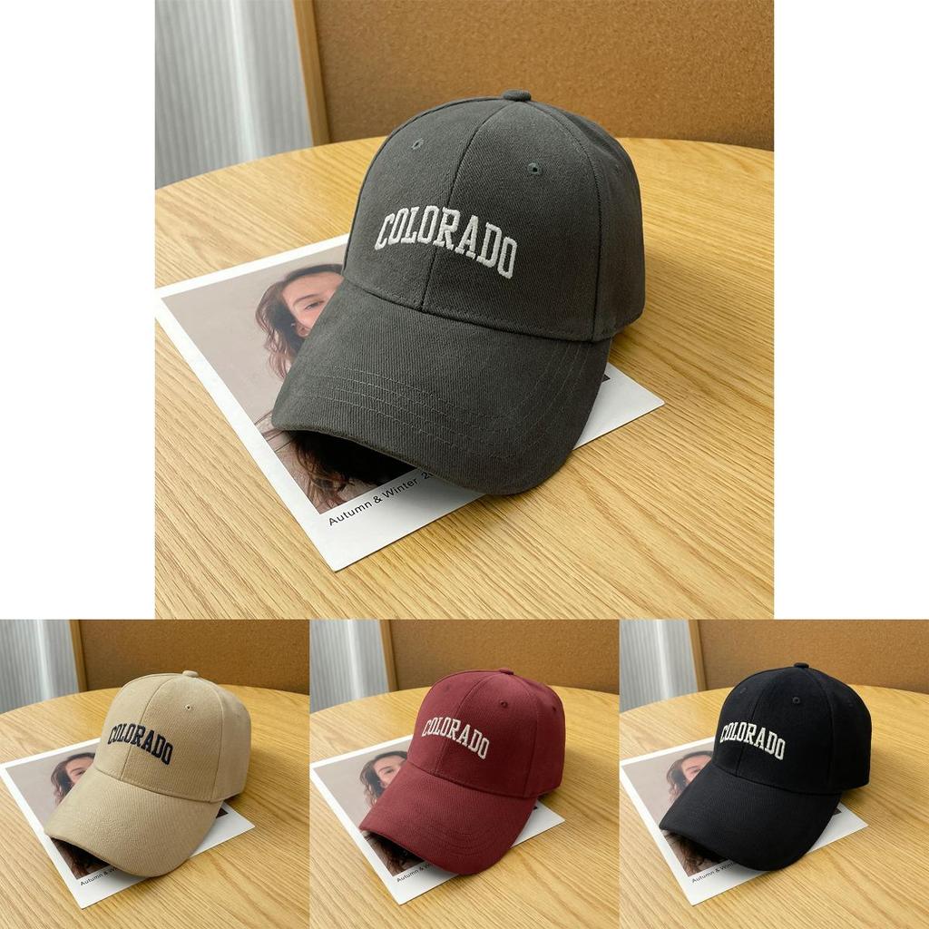 Simple Solid Color Letter Embroidery Women Summer Casual Sunshade Baseball Cap For Casual Outdoors