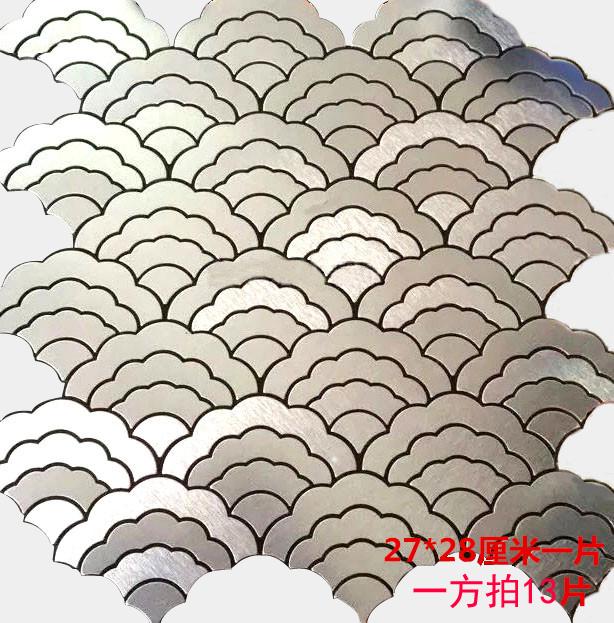 1Pcs Fan Shape Mosaic Ceramic Personality DIY Background Wall Bathroom Homestay Pool Kitchen Bathroom Wall Paper Home Decoration