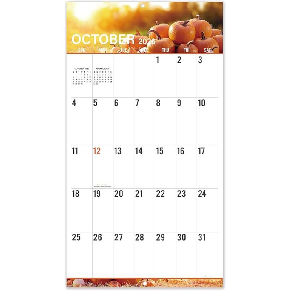 2026 Wall Calendar - Calendar 2026 with Big Grids,12  x 24  (Open), Thick Paper, Large Print Calendar 2026, 12 Pages of Natural Scenery, Best Choice 2026 Wall Calendar