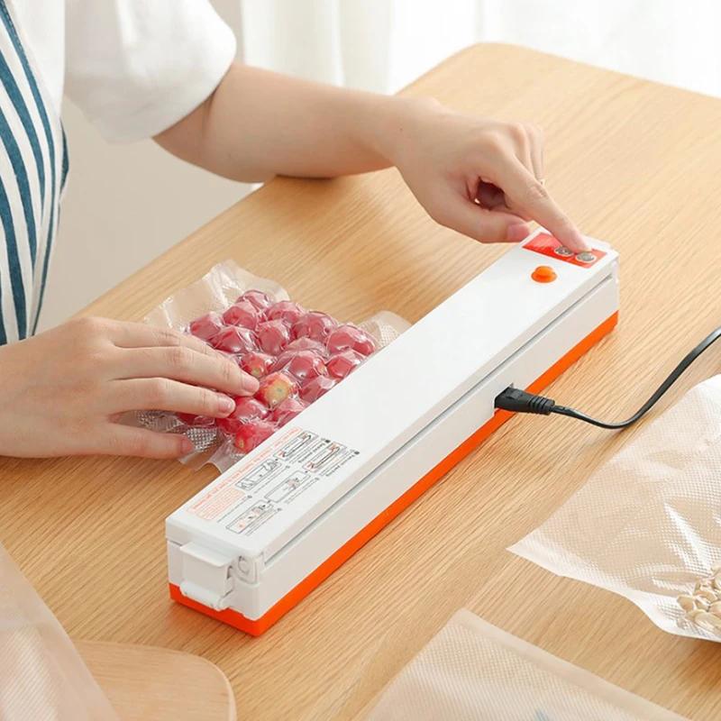 220V Household Food Vacuum Sealer Packaging Machine Film Sealer Vacuum Packer FREE GIFT 10pcs Storage Bags