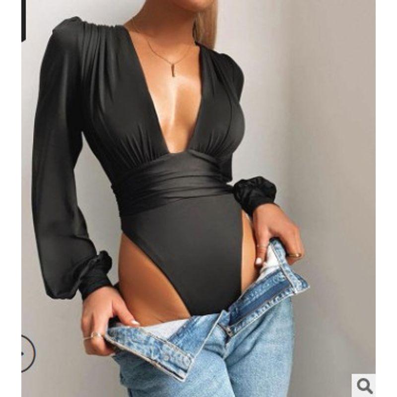 

Women s V-neck Lace Jumpsuit Women Sexy Dress Black S