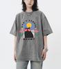 Don't Stress Meowt Cartoon Printing Retro Tee Shirt Female Trendy  Cotton T-Shirts Unisex Washed Short Sleeve Summer Hip Hop Top