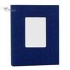 Linen Photo Album Fabric with 208 Pockets Slip-in Picture Albums Cover Memory Family Storage Book Front Window for Anniversary Vacation Wedding