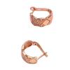 Exquisite Russian 585 Purple Gold Luxury Micro-Inlaid Opal Rhombus Ear Buckle Exquisite Rose Gold-Plated Colored Gold Earrings