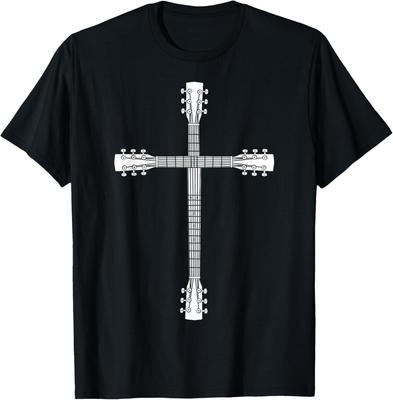 Cool Christian Guitar Cross | Funny Musician Guitarist Gift T-Shirt