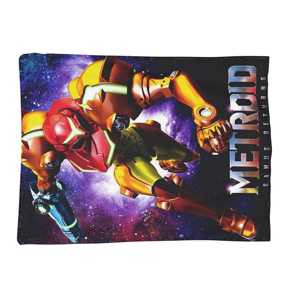Game Metroid Blankets Soft Warm Flannel Throw Blanket Plush for Bed Living Room Picnic Travel Home Couch