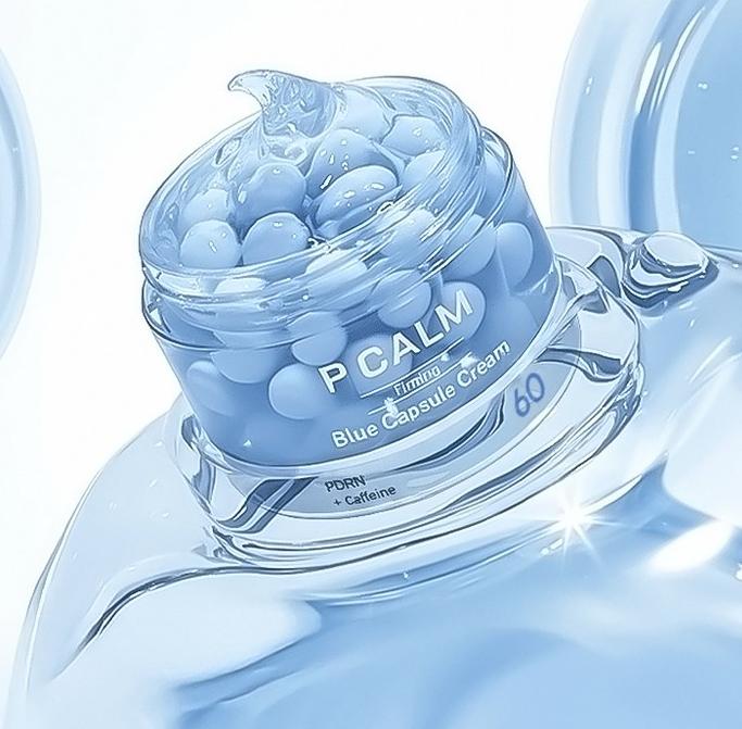 P.CALM PDRN Koffein Blaue Kapsel 60 Creme 50ml – Energetisierende & Straffende Koreanische Gesichtscreme