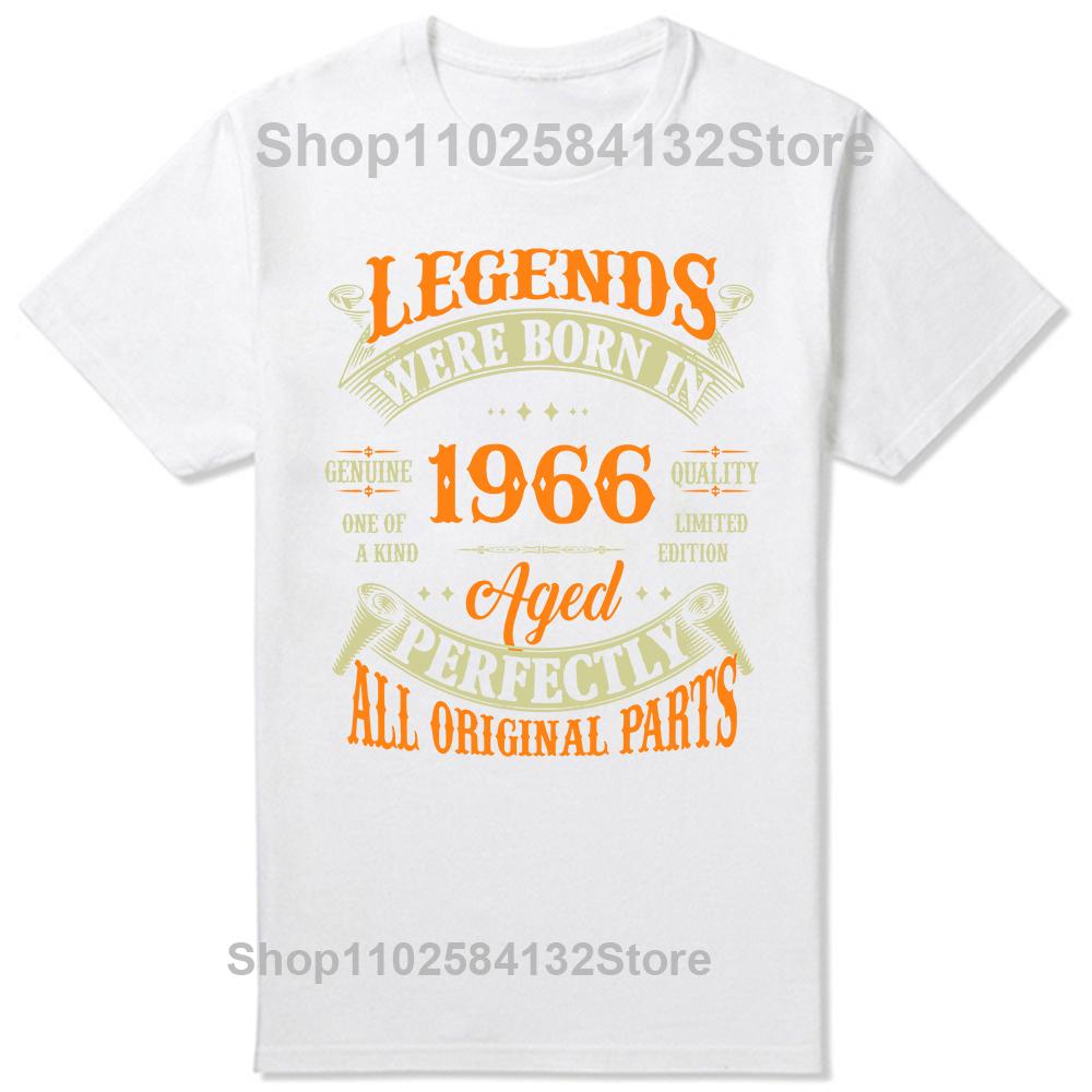 58th Birthday 58 Years Man Woman Retro Vintage 1966 Gift T Shirts Summer Father Mother Husband Cotton Streetwear Tshirt