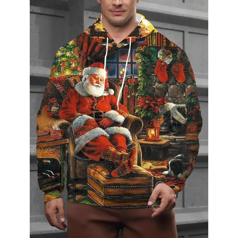 Christmas Party Graphic Hoodie 3D Print Spring Autumn Fashion Leisure Versatile Streetwear Men's Women's Y2K Christmas Hoodies