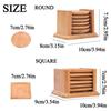 6Pcs Round/Square Shaped Cup Rest Holder Portable Cup Tray  for Glass Cups/Tea Cup/Mug
