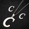 English Letter Necklace & Earring Set: Fashionable Jewelry for Women