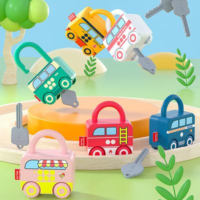 6Pcs Learning Lock with Key Set Montessori Educational Toy Number Matching Lock Toys Parent-children Interactive Sensory Toys