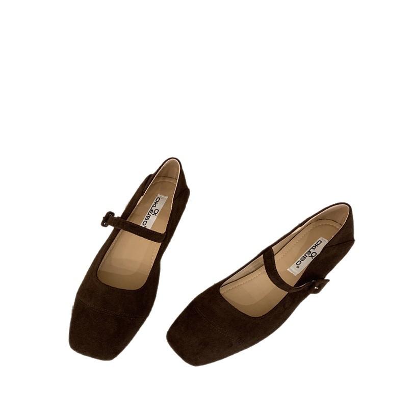With Skirt Single Shoes Flat Bottom Retro Gentle Grandma Shoes Women's 2025 New Spring Mary Jane Shoes Versatile
