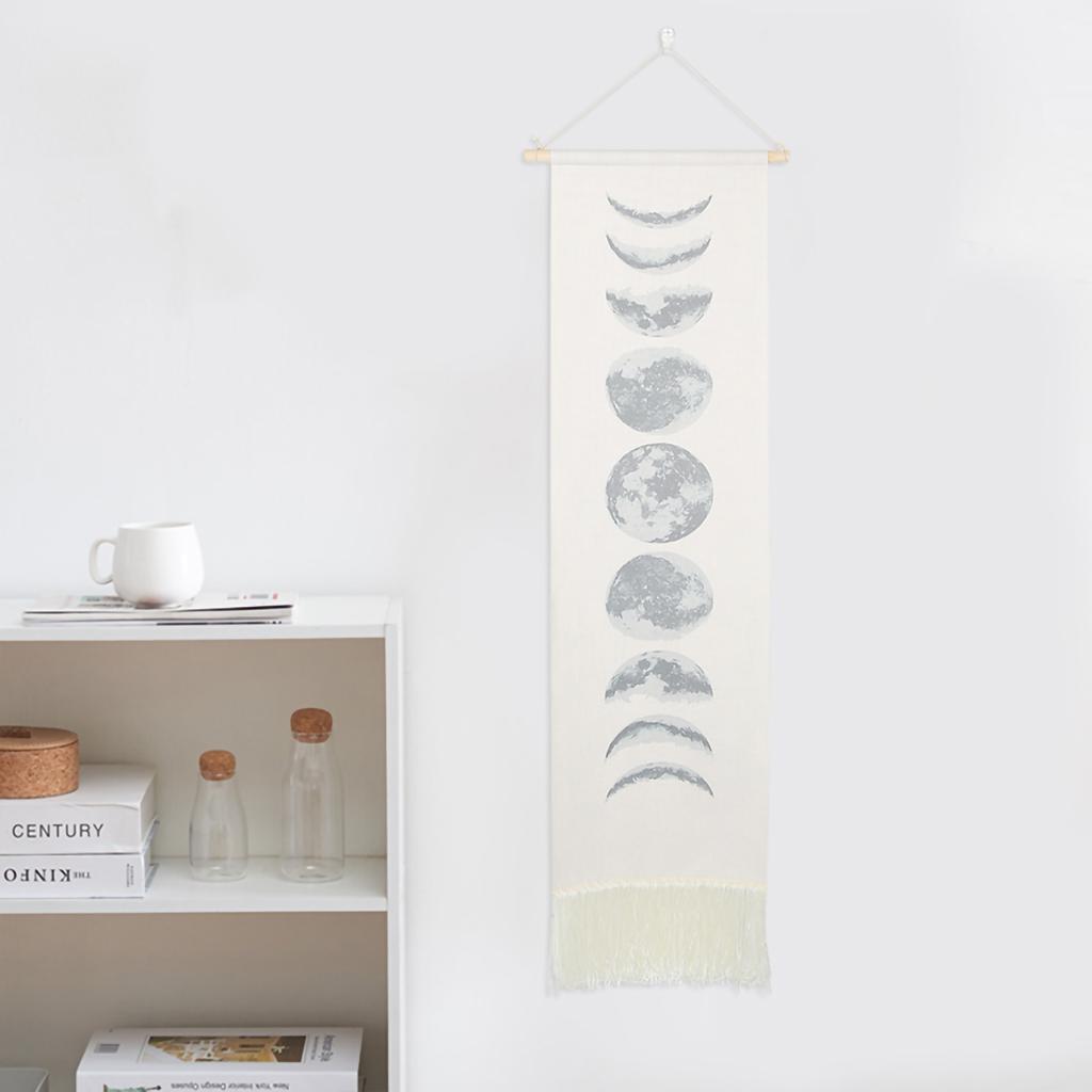 Household Handcraft Moon Cycles Pattern Wall Decorative Hanging Tapestry Room Decoration