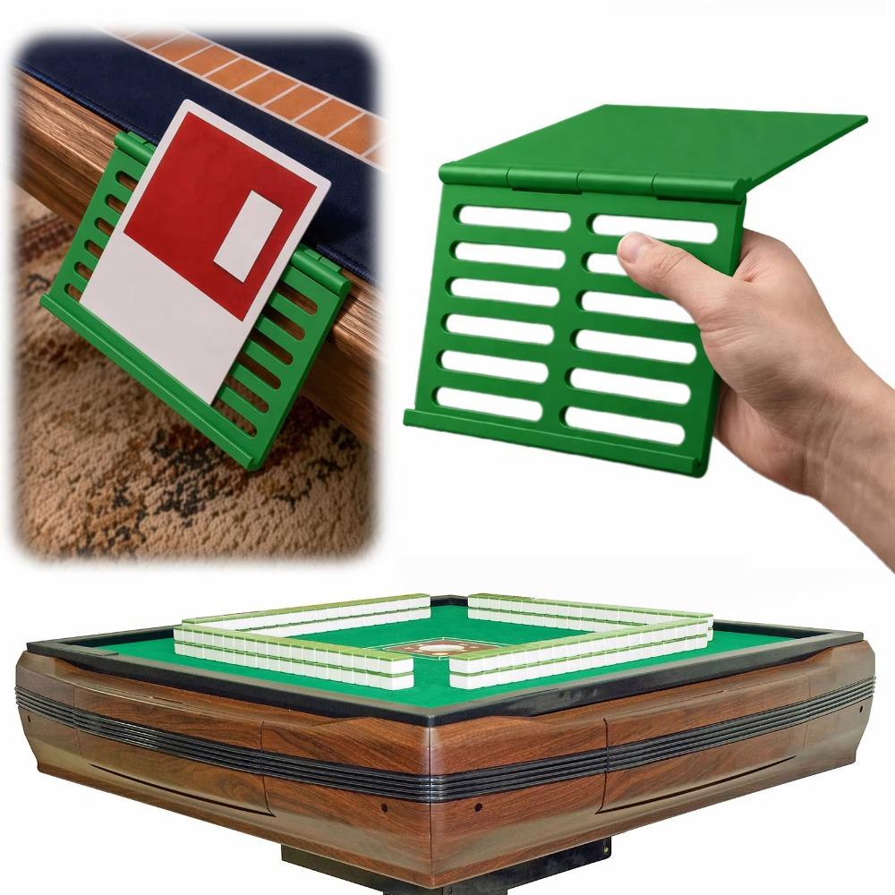 Multicolor Slide-in Mahjong Stand Clip-on Design Table Edge Rack for Card Enthusiasts