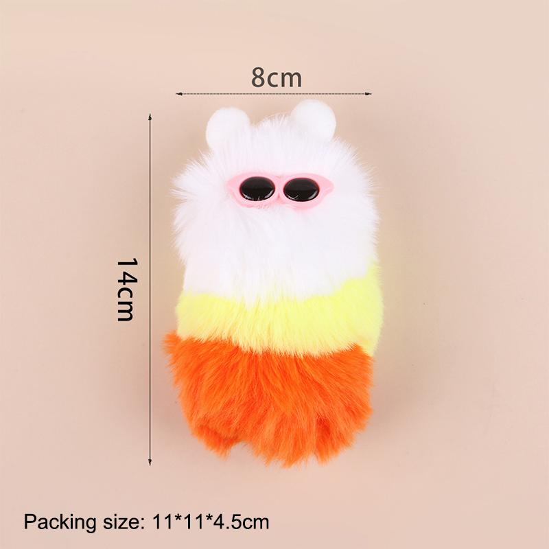 Cute Colorful Caterpillar Shaped Plush Cat Toy Indoor Kitten Molar Biting Toy Pet Interactive Toys Pet Bite Resistant Toys