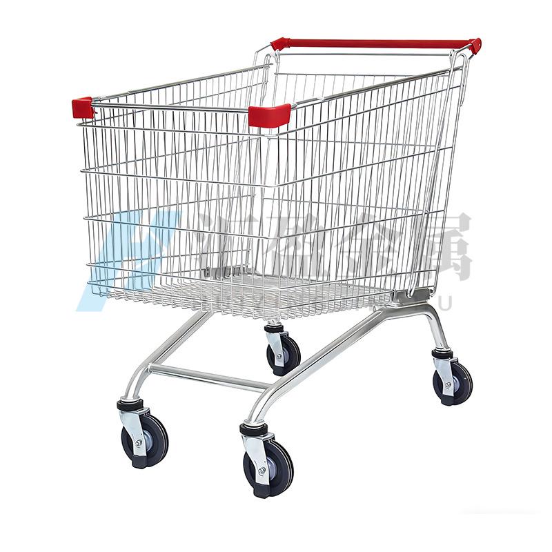 European Herringbone Shopping Cart for Supermarkets and Warehouses