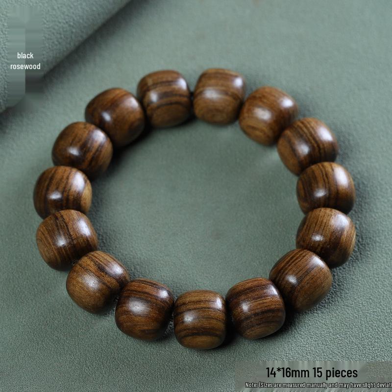 Temple Sandalwood Multi-Treasure Buddhist Rosary Beads Bracelet - Wenge Accessories Gift