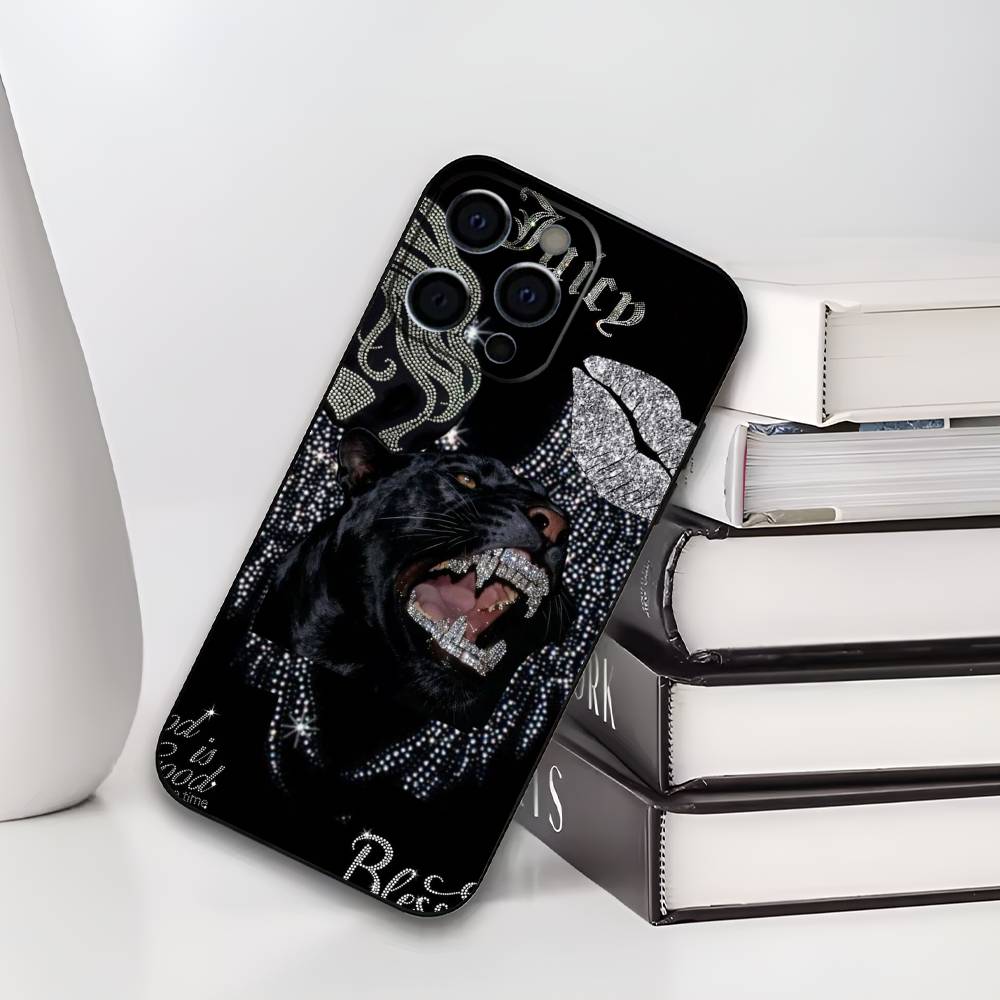 J-JUICY C-COUTURE Phone Case For iPhone 17,16,15,14,13,12,11 Plus,Pro Max,XS,Soft Black Cover