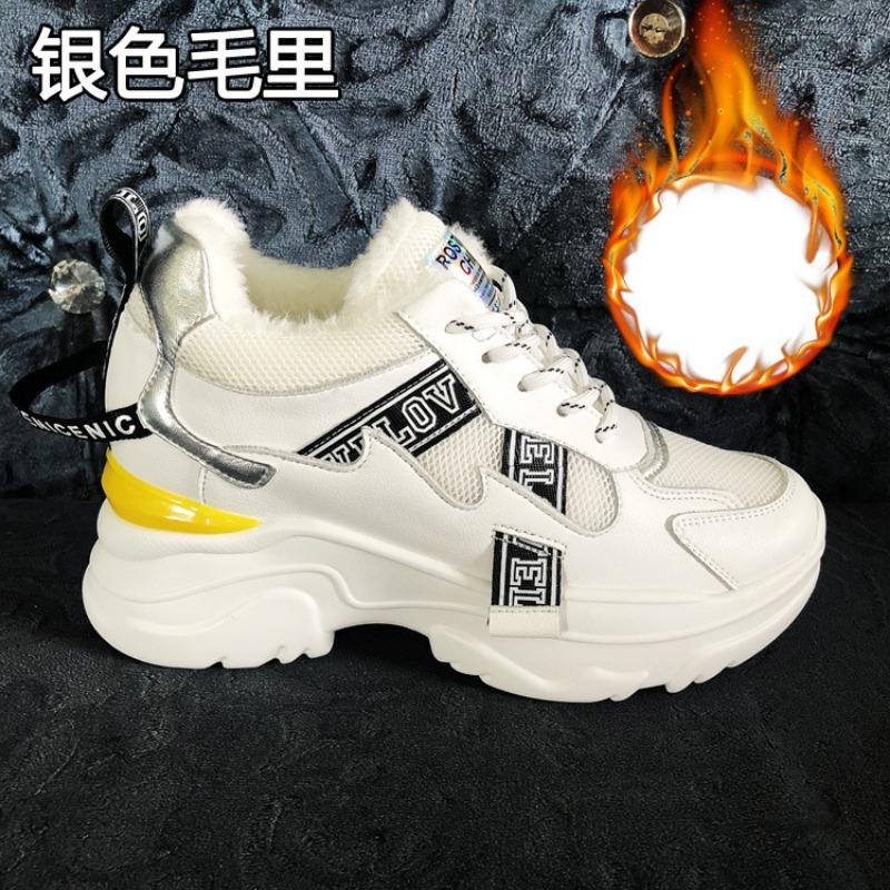 

Women s shoes new casual sports casual shoes thick-soled inner height-increasing white shoes 34