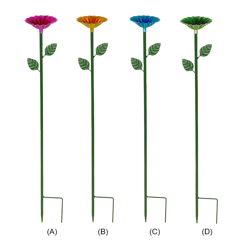 Bee Watering Station Metal Bee Water Feeder with Stake Standing Bee Feeder Flower Shape Multi-Function Gardening Supplies