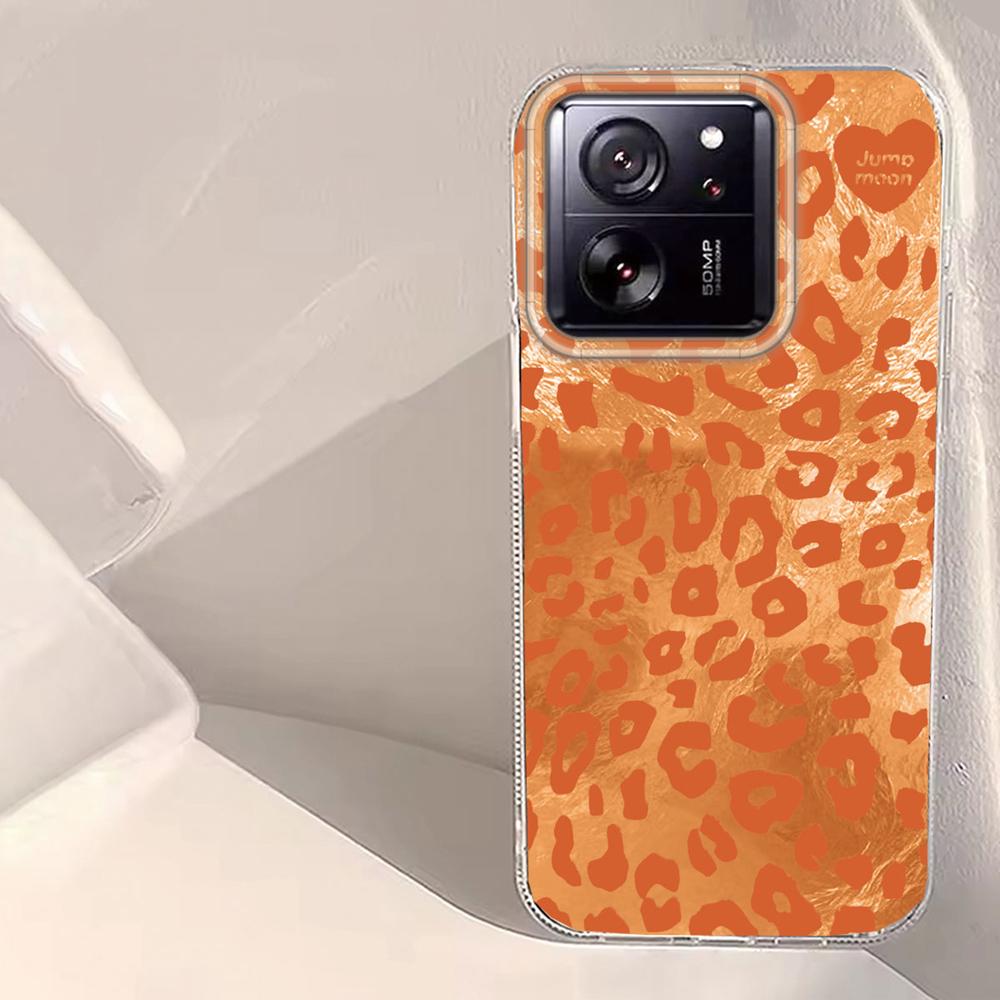 Retro White Leopard Print Pattern Phone Case for Xiaomi 13T 14T 11 Lite NE Poco X5 M6 Pro X6 X7 X3 Pro NFC C65 C61 M5S TPU Cover