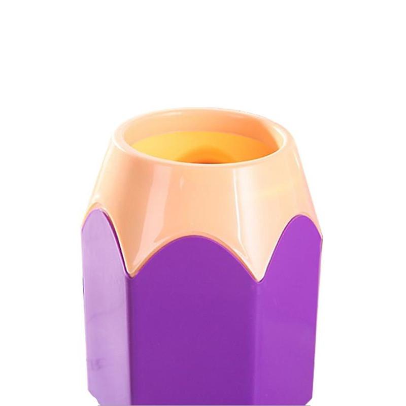 1 pencil-shaped pen holder (easy to carry out and use) colored pencil holder, pencil creative cartoon stationery holder