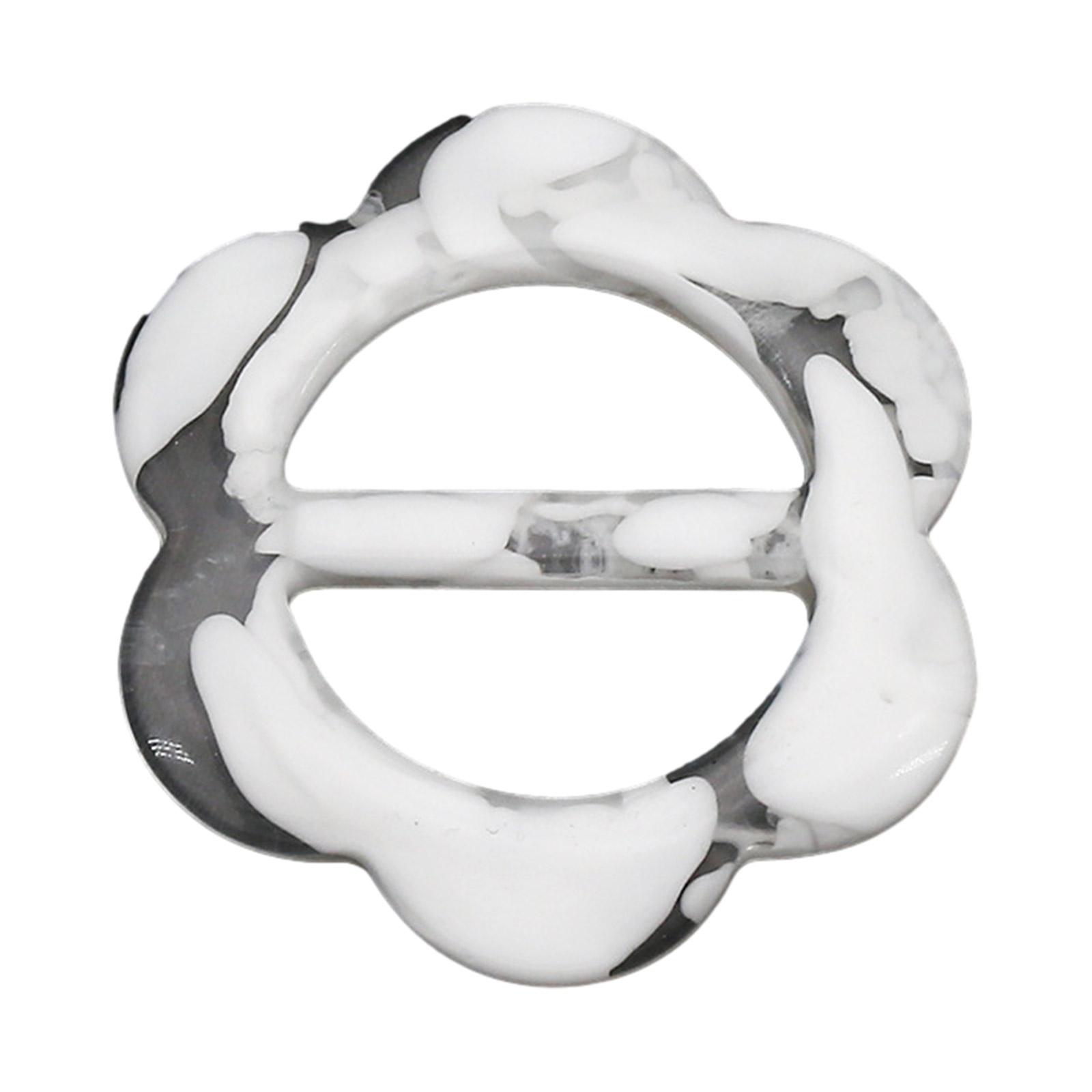 

DIY Flower Belt Buckle Elegant Neckerchief Clasp Clothes Wrap Fasten Holder Unique Resin Belt Buckle for Decoration 28