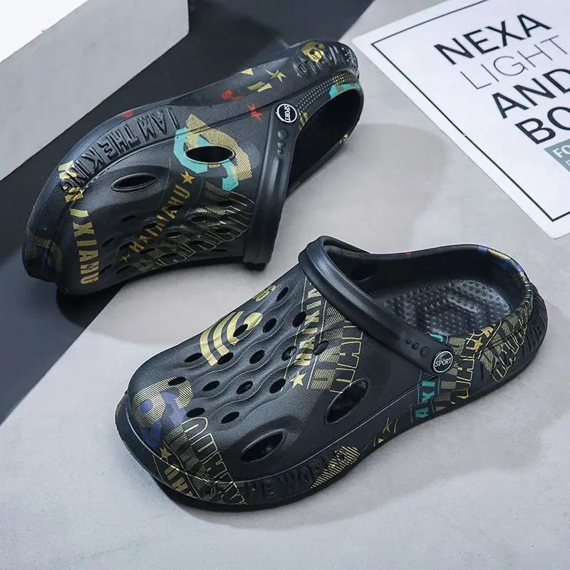 Men's Shoe Platform Slides Slip-resistant 2024 Fashion Male Slipper Rubber Low Price Cheap Shoes Liquidation Style Elegant Eva
