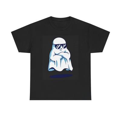 Angry Ghost Graphic T Shirt Funny Unisex Heavy Cotton Tee