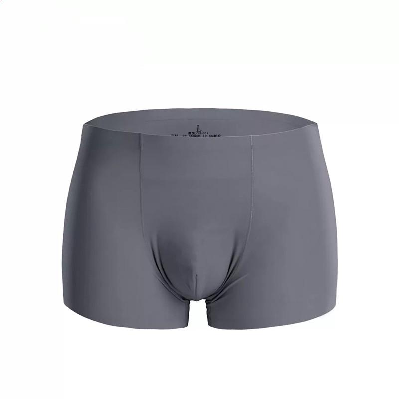 Men s Plus Size Summer Ice Silk Moisture-Wicking Seamless Quick-Dry Boxer Briefs XL