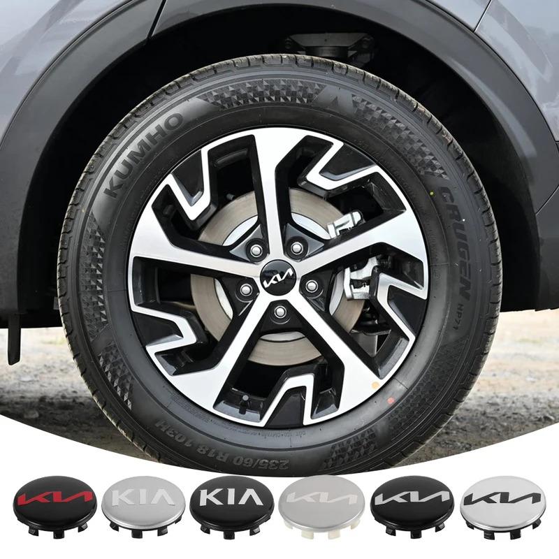 4 Stück Auto-Emblem Radnabenkappe Radnabenabdeckung Auto-Styling für Kia Sportage Ceed Rio Cerato Sorento Soul Picanto K5