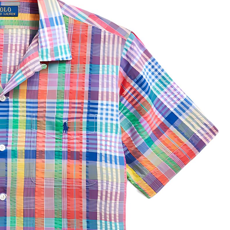 Polo Ralph Lauren SS23 Plaid Pony Embroidered Short Sleeve Shirt Men Shirts Multicolor MNPOWOV1N820627-999