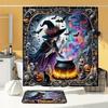 Halloween Multicolor Bath Curtain Set - Includes Shower Curtain And Bath Mat For Bathroom Or Shower Room Decor