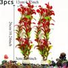 3pcs Aquarium Plants Plastic Artificial Green / Multicolour Tank Fish  Fun