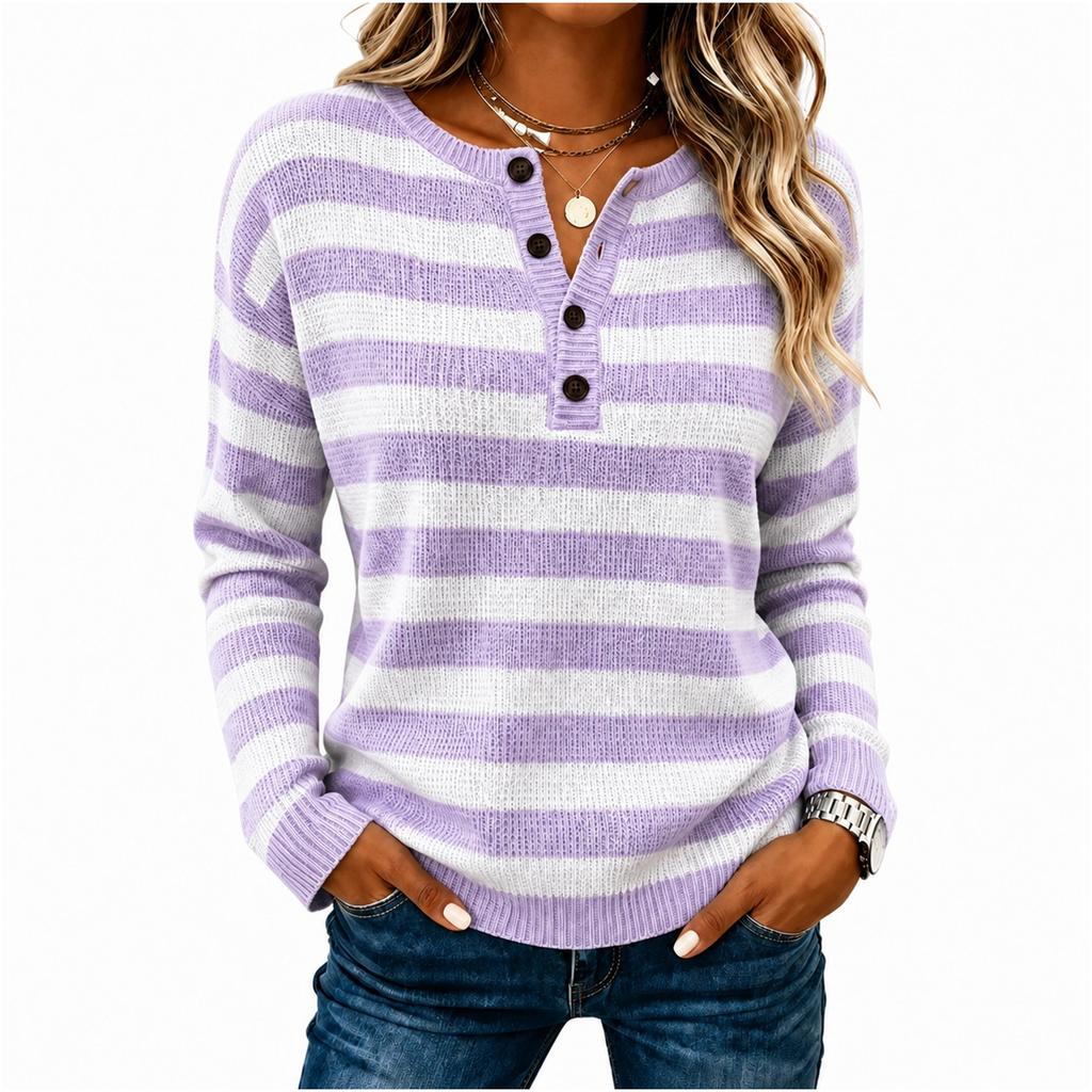 Women's Cardigan Sweater, Color Knit, Elegant and Versatile for Fall