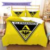 Alemannia Aachen Muster Bettwäsche, Steppdecke Set Bettbezug Kissenbezug Zuhause Geburtstagsgeschenk(1 Bettbezug + 2 Kissenbezüge, ohne Füllung)