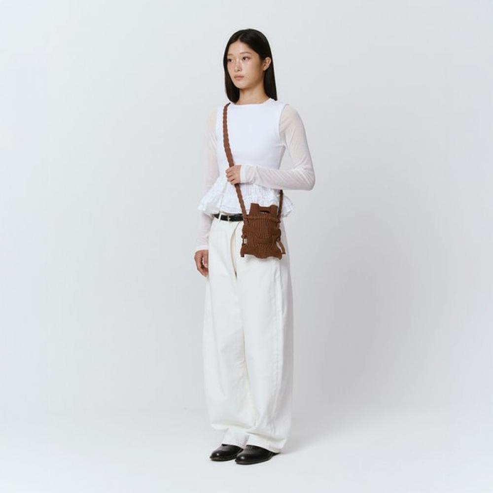 Pleatsmama Mini Crossbow Bag Camel
